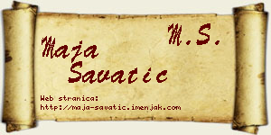 Maja Savatić vizit kartica